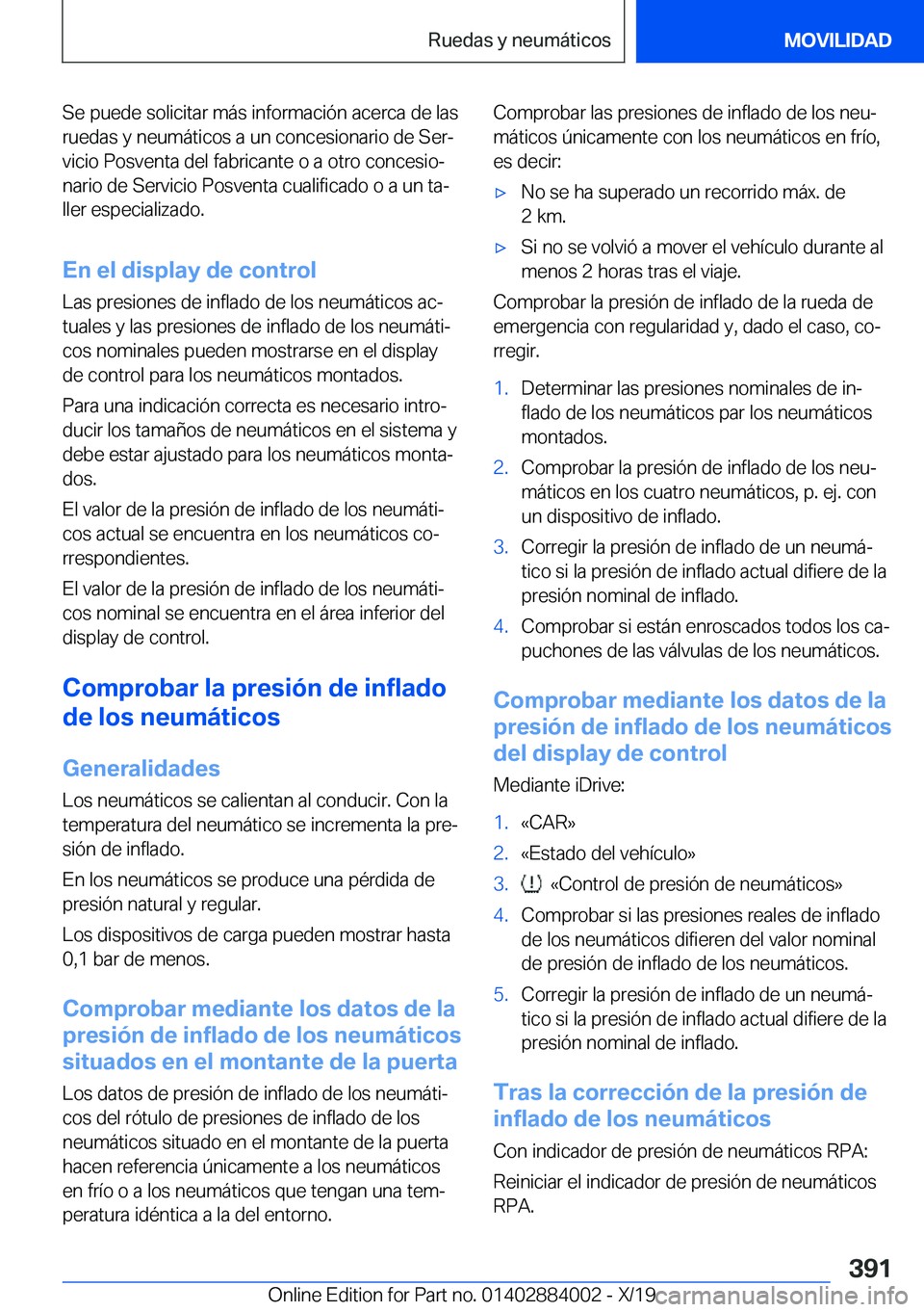 BMW X7 2020  Manuales de Empleo (in Spanish) �S�e��p�u�e�d�e��s�o�l�i�c�i�t�a�r��m�