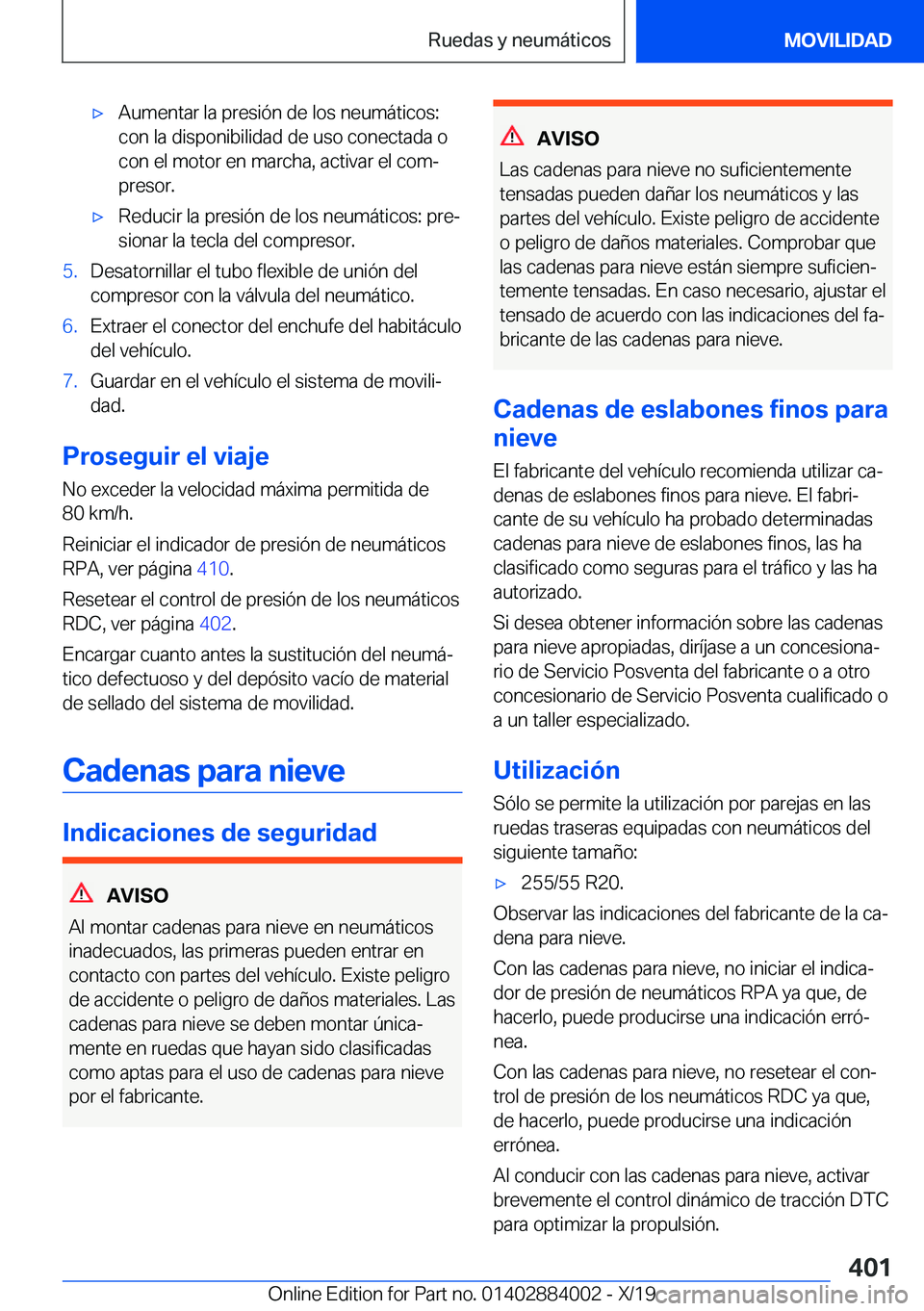 BMW X7 2020  Manuales de Empleo (in Spanish) x�A�u�m�e�n�t�a�r��l�a��p�r�e�s�i�