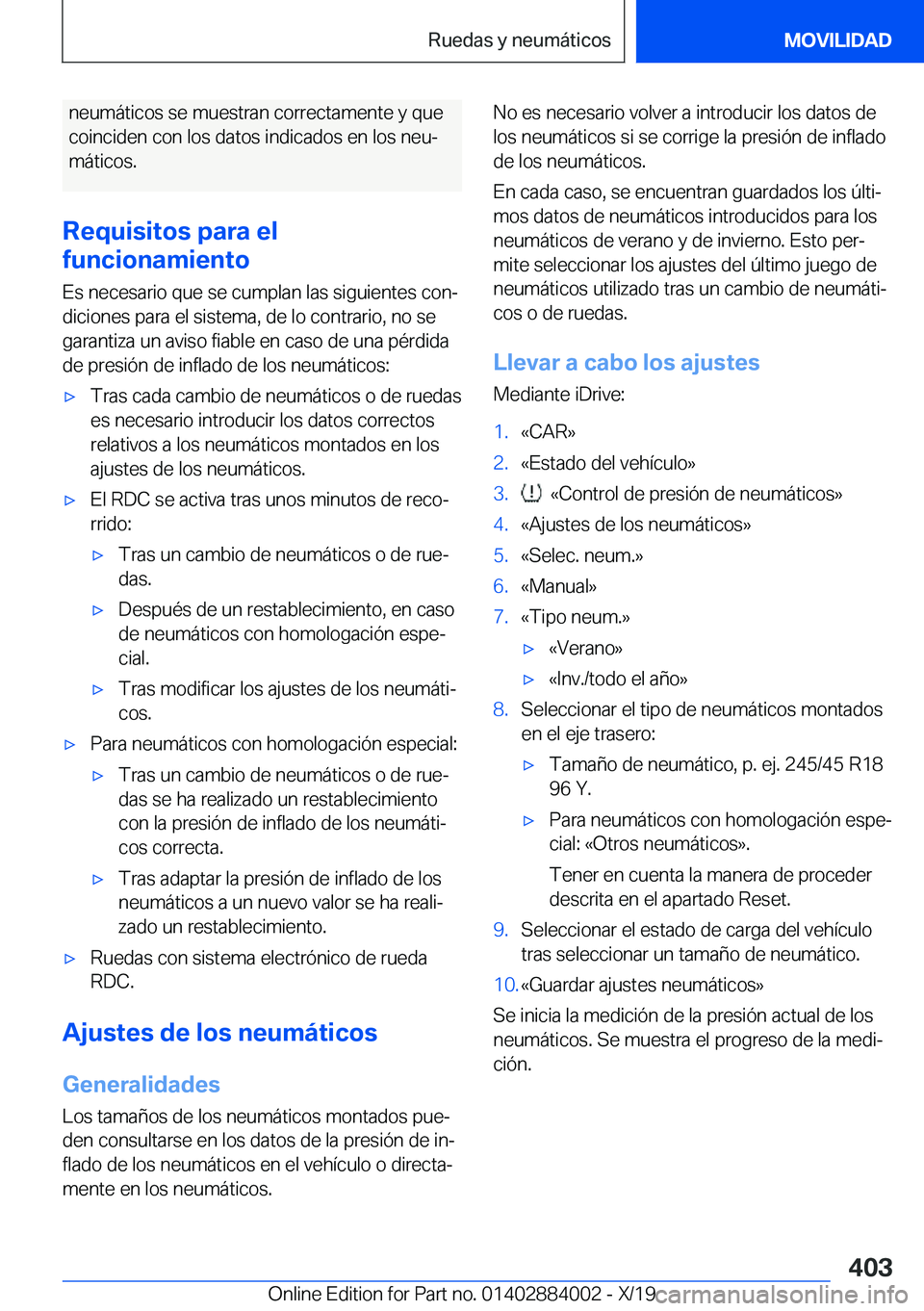 BMW X7 2020  Manuales de Empleo (in Spanish) �n�e�u�m�