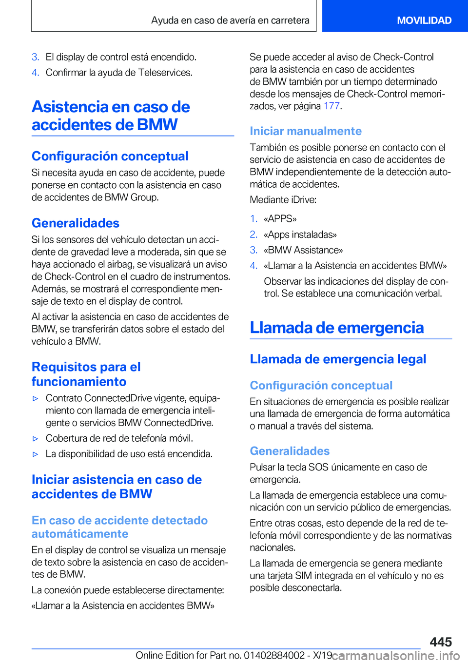 BMW X7 2020  Manuales de Empleo (in Spanish) �3�.�E�l��d�i�s�p�l�a�y��d�e��c�o�n�t�r�o�l��e�s�t�