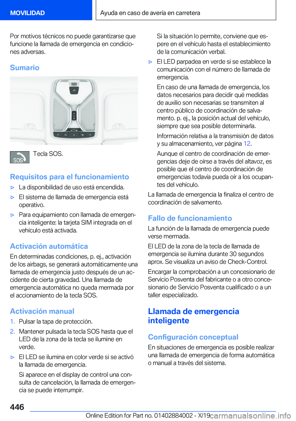 BMW X7 2020  Manuales de Empleo (in Spanish) �P�o�r��m�o�t�i�v�o�s��t�