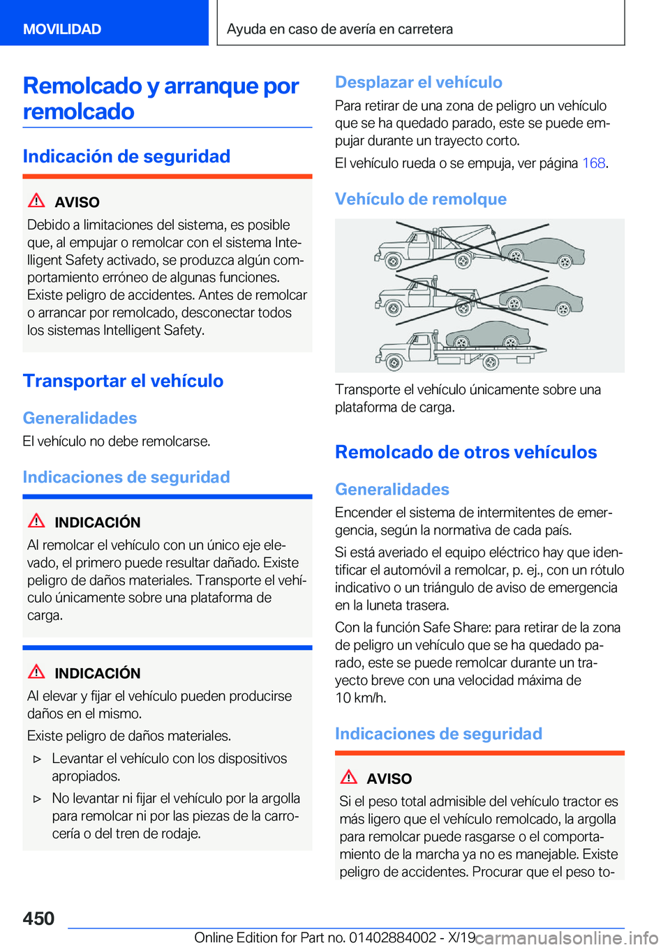 BMW X7 2020  Manuales de Empleo (in Spanish) �R�e�m�o�l�c�a�d�o��y��a�r�r�a�n�q�u�e��p�o�r�r�e�m�o�l�c�a�d�o
�I�n�d�i�c�a�c�i�