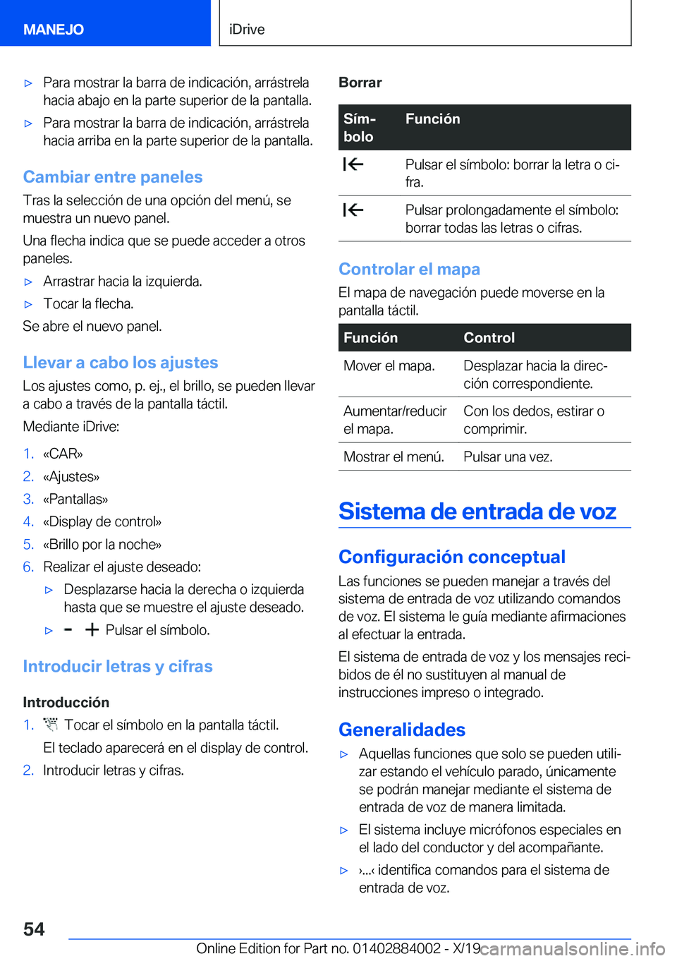BMW X7 2020  Manuales de Empleo (in Spanish) x�P�a�r�a��m�o�s�t�r�a�r��l�a��b�a�r�r�a��d�e��i�n�d�i�c�a�c�i�