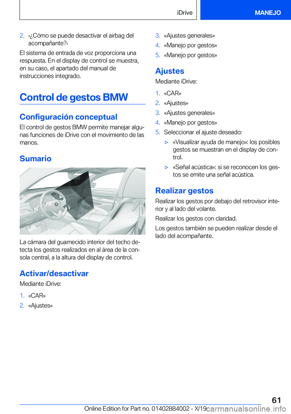 BMW X7 2020  Manuales de Empleo (in Spanish) �2�.