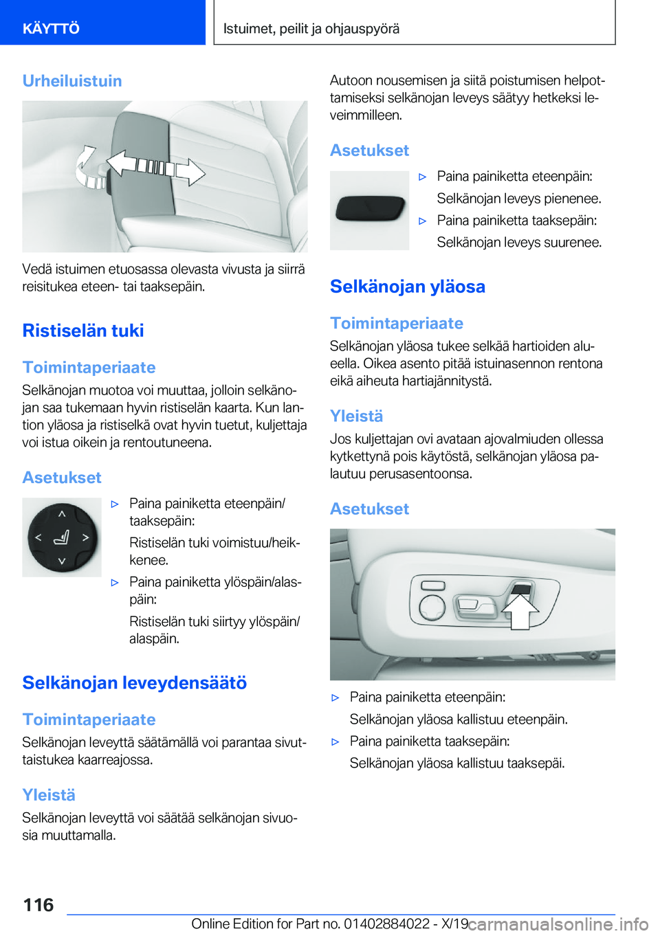 BMW X7 2020  Omistajan Käsikirja (in Finnish) �U�r�h�e�i�l�u�i�s�t�u�i�n
�V�e�d�