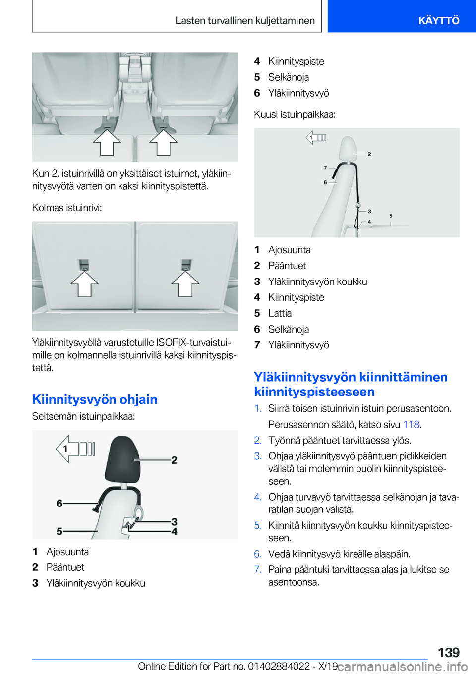 BMW X7 2020  Omistajan Käsikirja (in Finnish) �K�u�n��2�.��i�s�t�u�i�n�r�i�v�i�l�l�