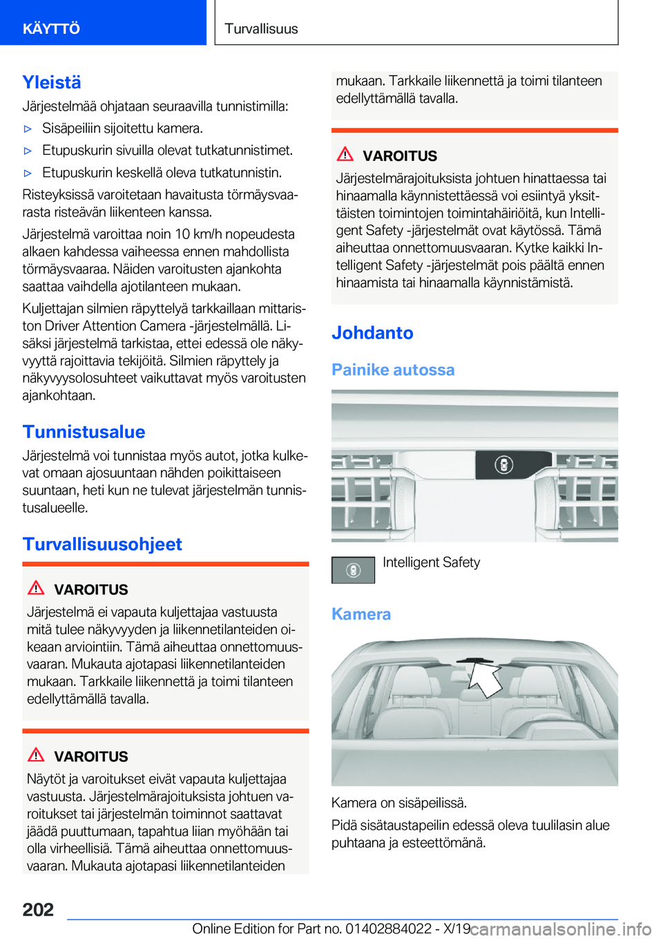 BMW X7 2020  Omistajan Käsikirja (in Finnish) �Y�l�e�i�s�t�