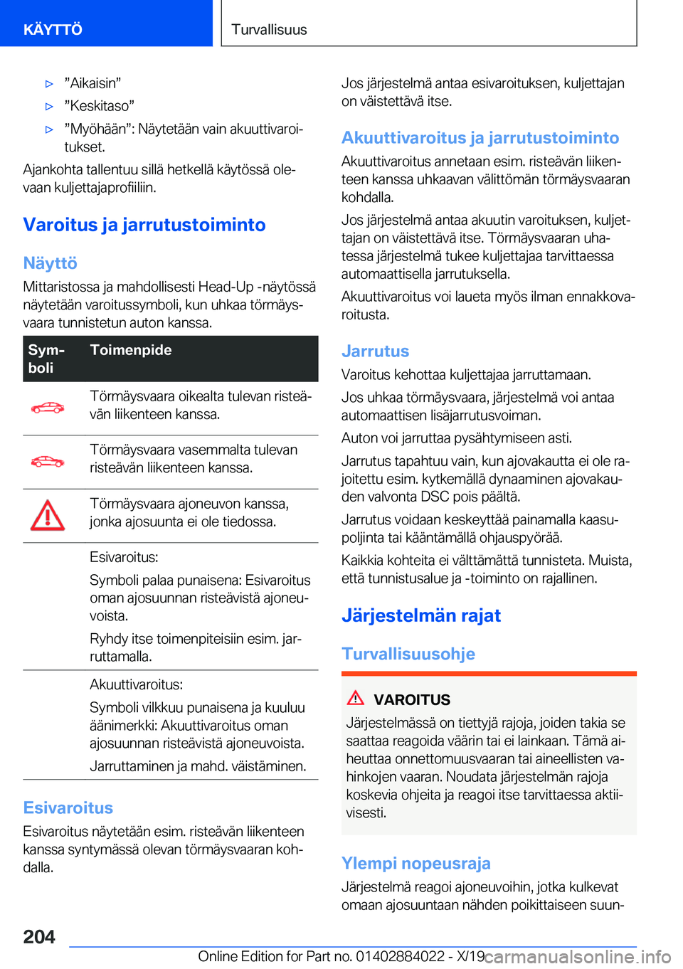 BMW X7 2020  Omistajan Käsikirja (in Finnish) 'xw�A�i�k�a�i�s�i�nw'xw�K�e�s�k�i�t�a�s�ow'xw�M�y�