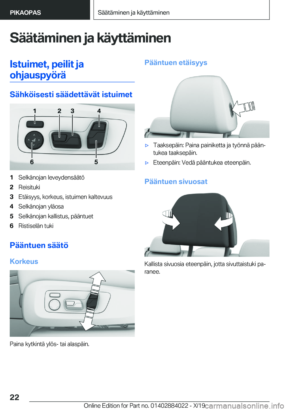 BMW X7 2020  Omistajan Käsikirja (in Finnish) �S�