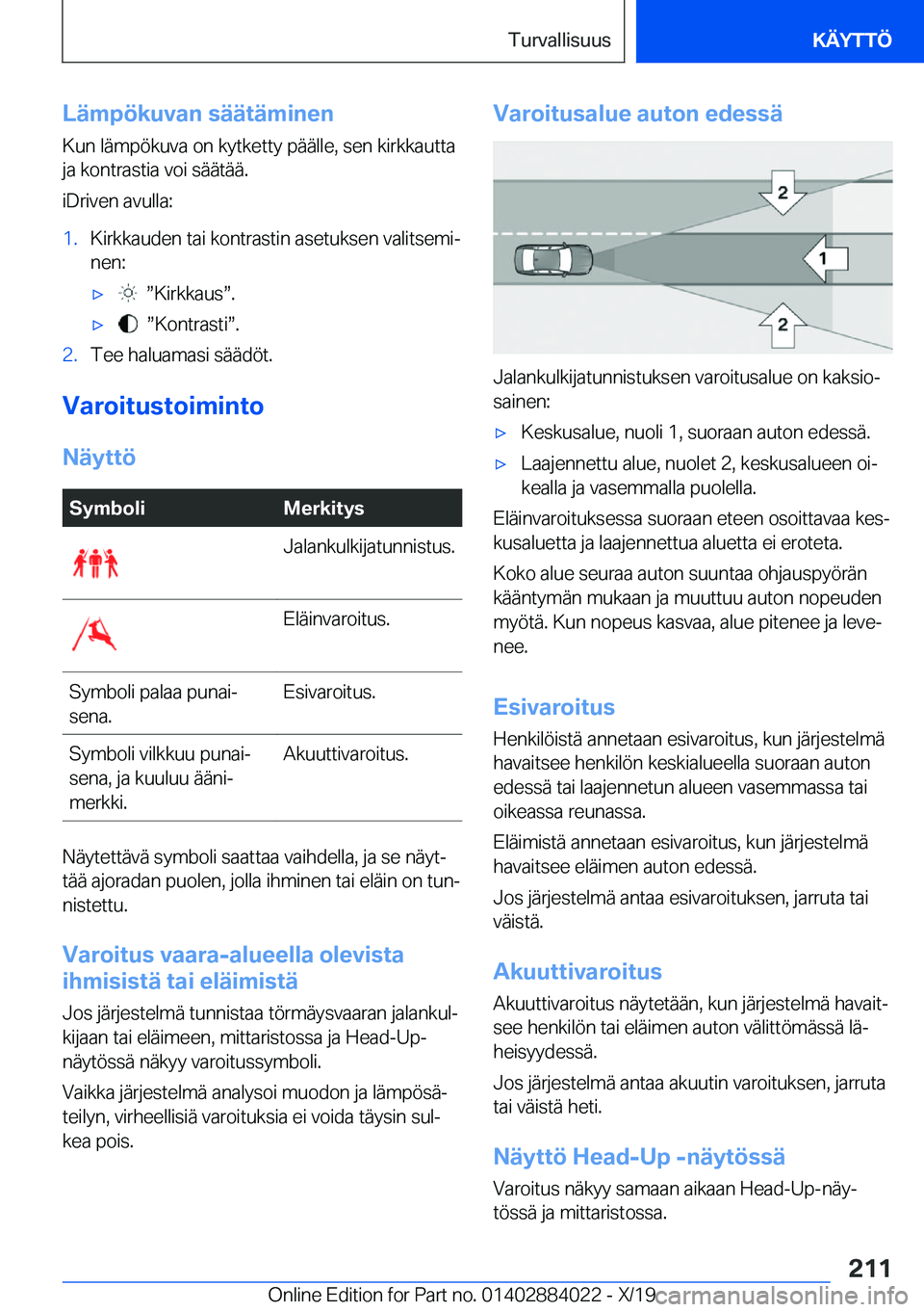 BMW X7 2020  Omistajan Käsikirja (in Finnish) �L�