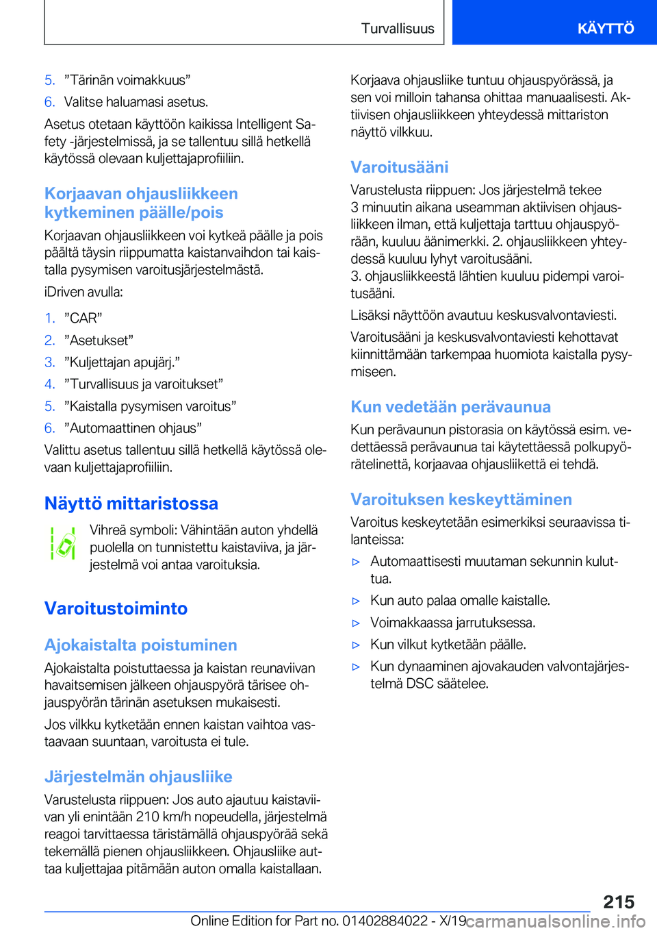BMW X7 2020  Omistajan Käsikirja (in Finnish) �5�.w�T�
