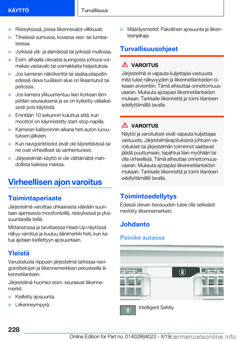 BMW X7 2020  Omistajan Käsikirja (in Finnish) 'x�R�i�s�t�e�y�k�s�i�s�s�