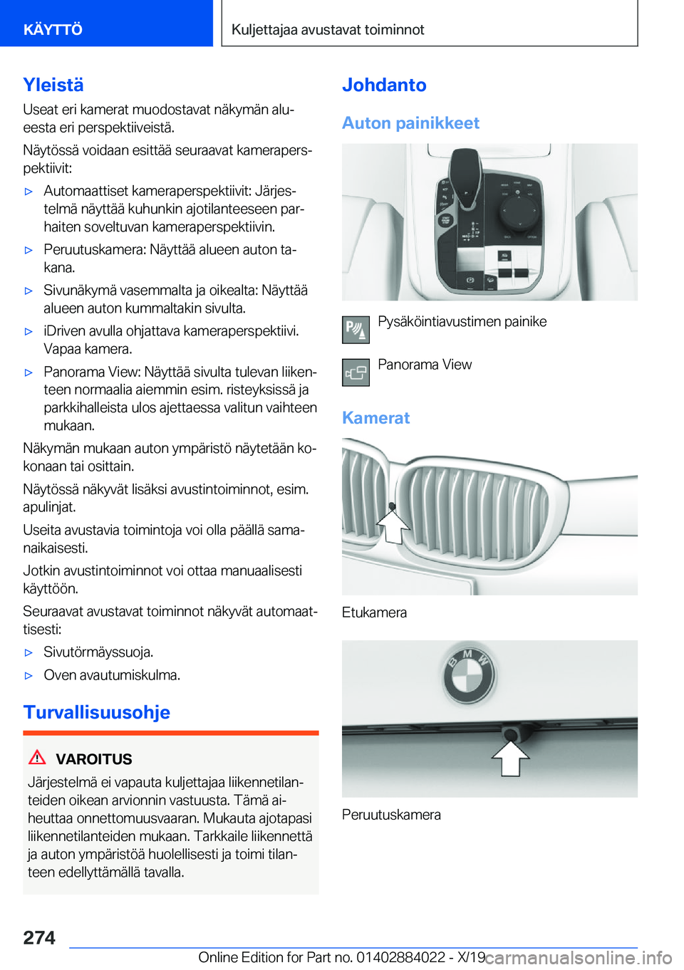 BMW X7 2020  Omistajan Käsikirja (in Finnish) �Y�l�e�i�s�t�