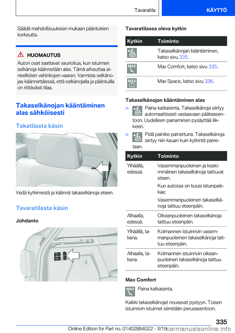 BMW X7 2020  Omistajan Käsikirja (in Finnish) �S�