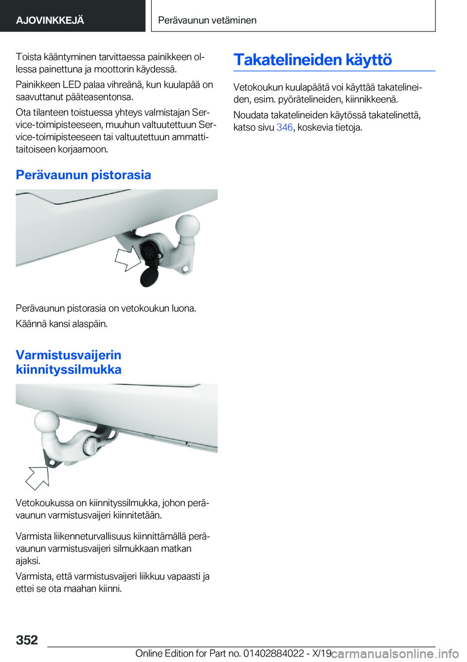 BMW X7 2020  Omistajan Käsikirja (in Finnish) �T�o�i�s�t�a��k�