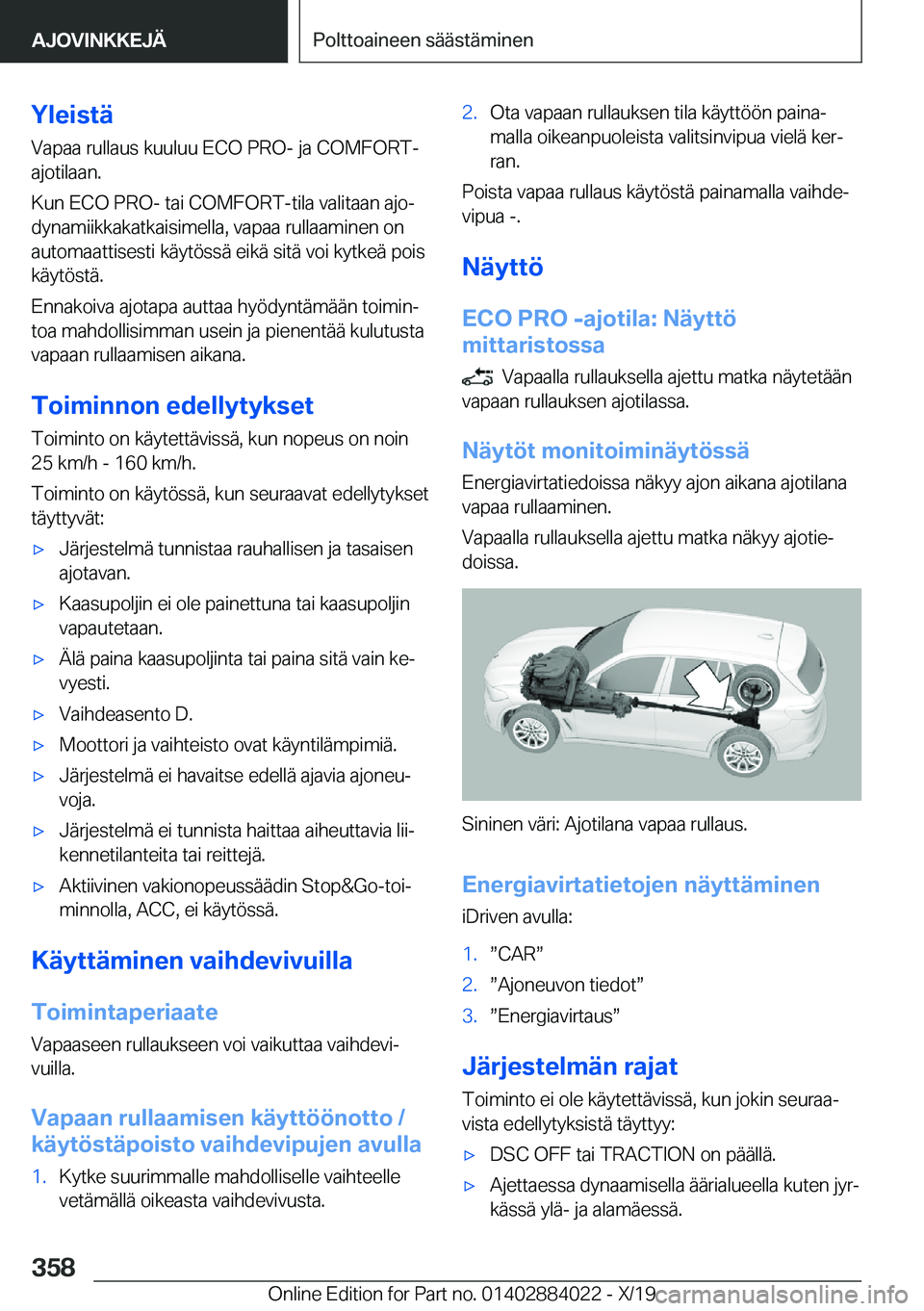 BMW X7 2020  Omistajan Käsikirja (in Finnish) �Y�l�e�i�s�t�