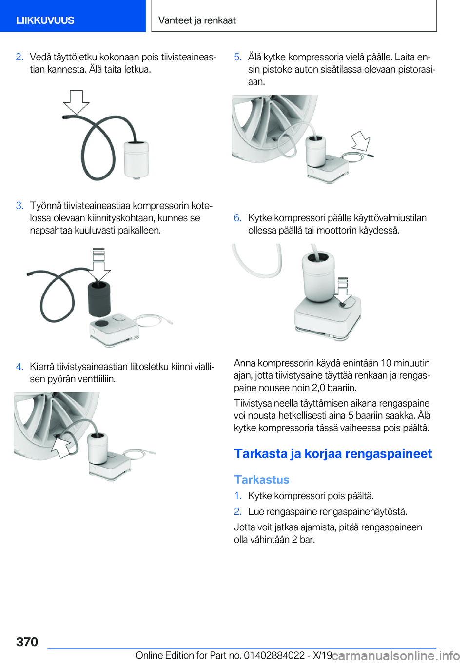 BMW X7 2020  Omistajan Käsikirja (in Finnish) �2�.�V�e�d�