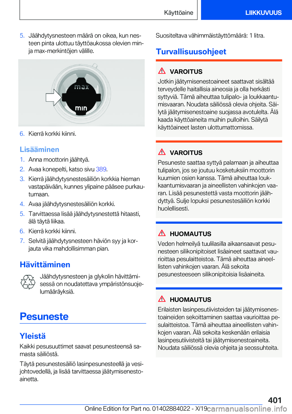 BMW X7 2020  Omistajan Käsikirja (in Finnish) �5�.�J�