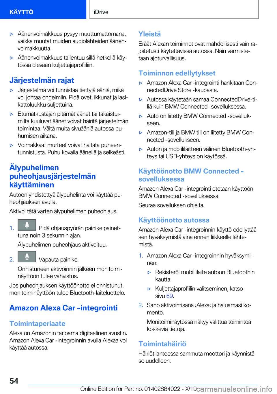 BMW X7 2020  Omistajan Käsikirja (in Finnish) 'x�