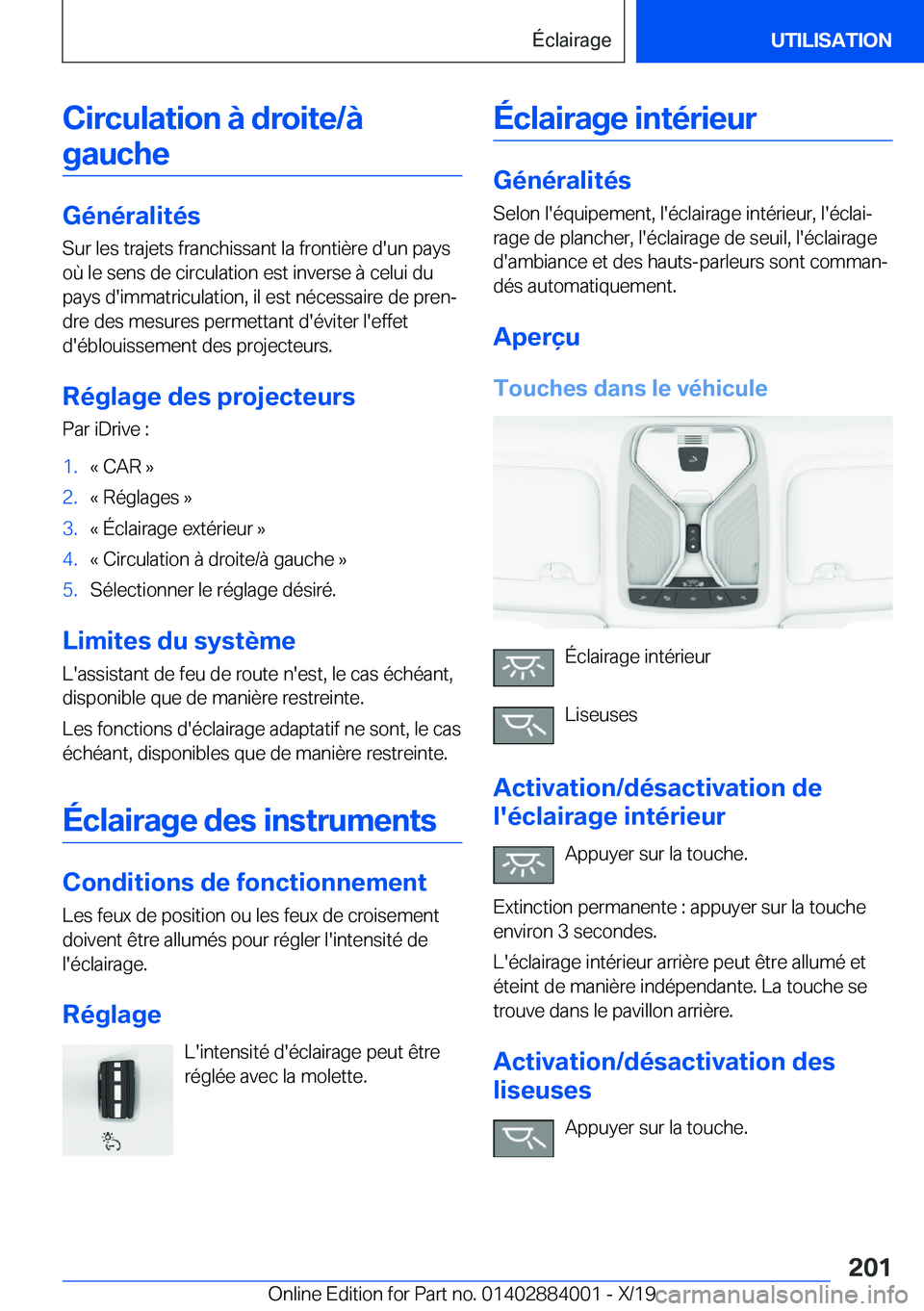 BMW X7 2020  Notices Demploi (in French) �C�i�r�c�u�l�a�t�i�o�n��