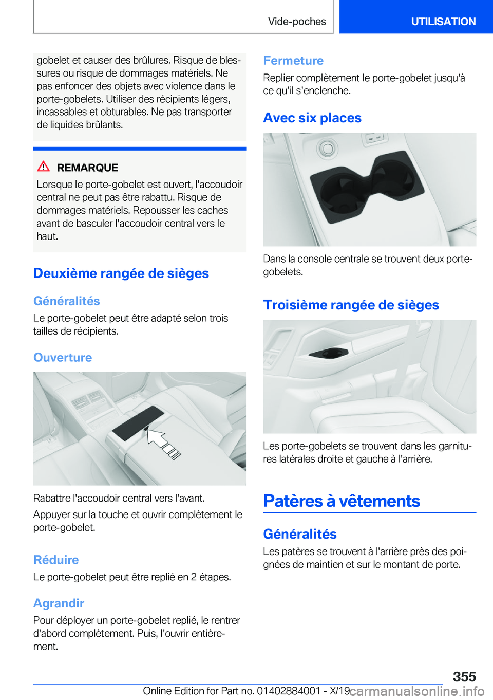 BMW X7 2020  Notices Demploi (in French) �g�o�b�e�l�e�t��e�t��c�a�u�s�e�r��d�e�s��b�r�