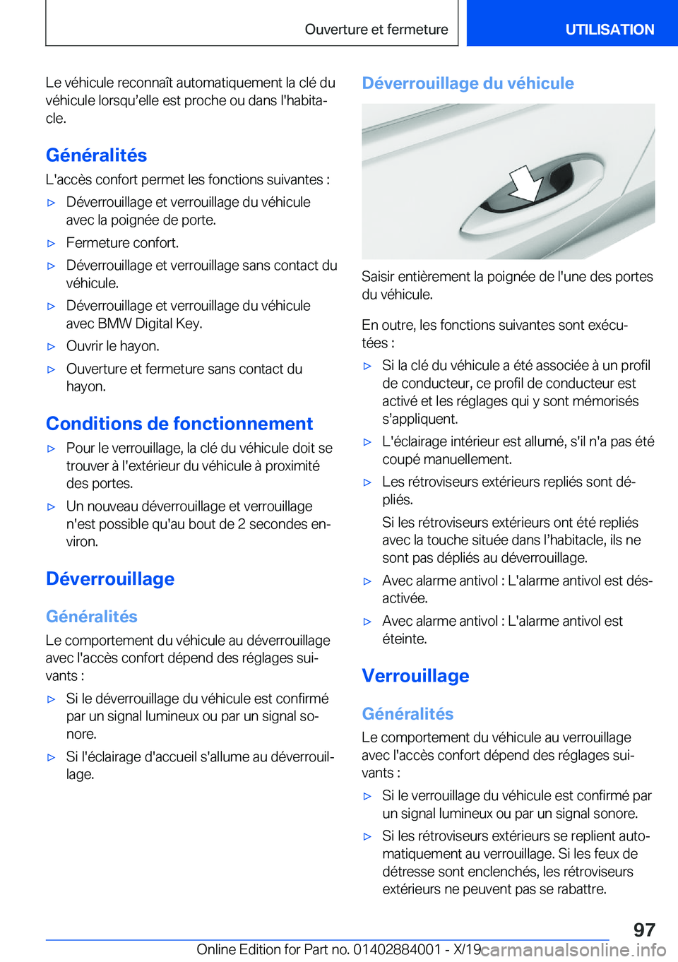 BMW X7 2020  Notices Demploi (in French) �L�e��v�é�h�i�c�u�l�e��r�e�c�o�n�n�a�
