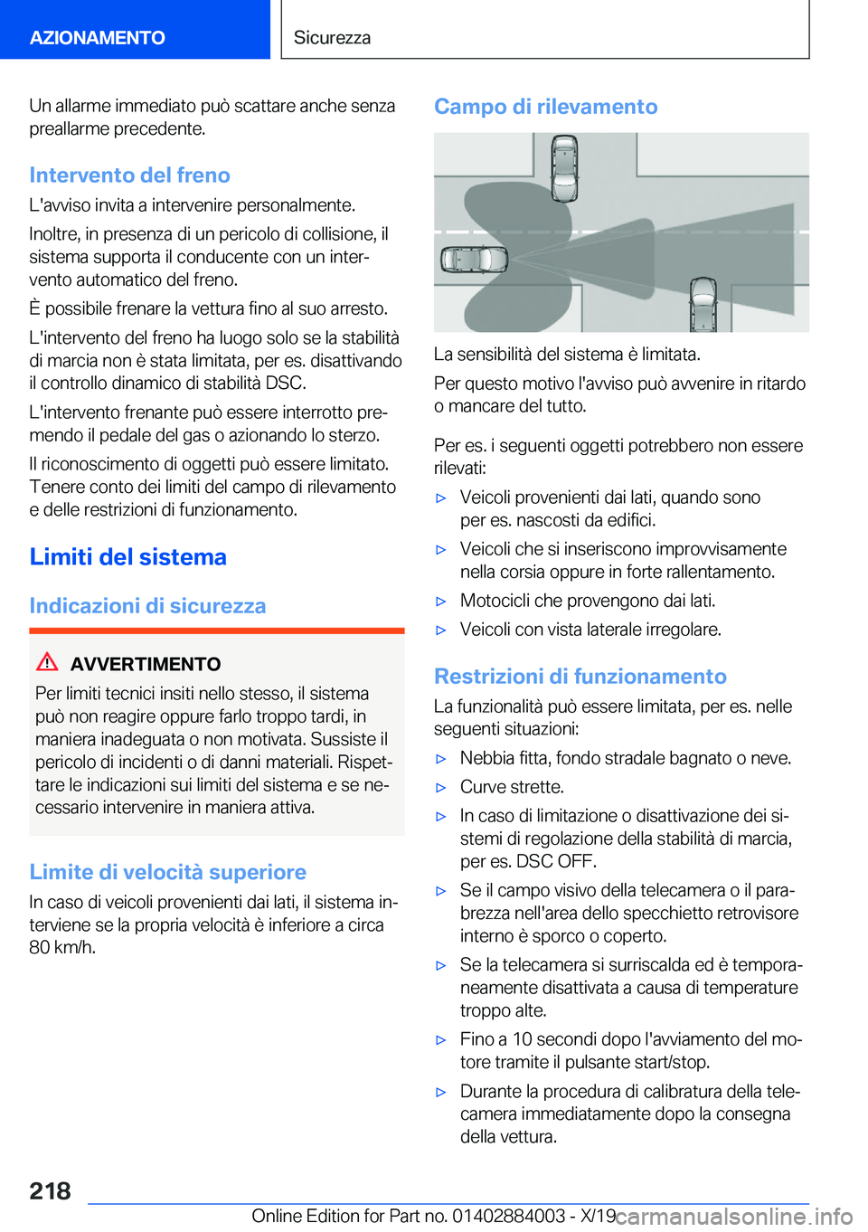 BMW X7 2020  Libretti Di Uso E manutenzione (in Italian) �U�n��a�l�l�a�r�m�e��i�m�m�e�d�i�a�t�o��p�u�