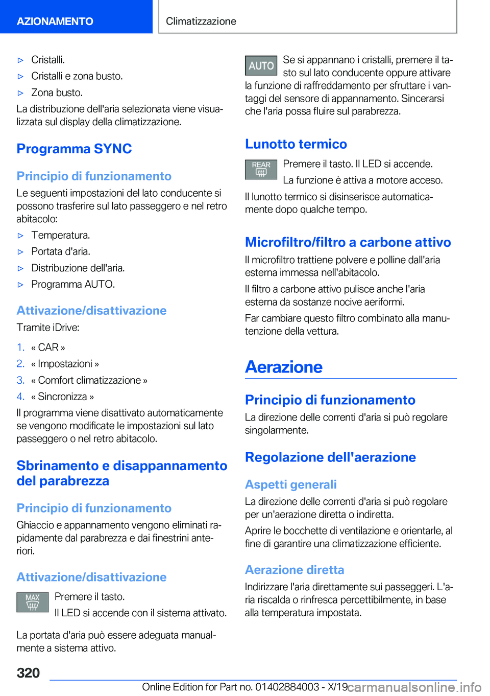 BMW X7 2020  Libretti Di Uso E manutenzione (in Italian) 'x�C�r�i�s�t�a�l�l�i�.'x�C�r�i�s�t�a�l�l�i��e��z�o�n�a��b�u�s�t�o�.'x�Z�o�n�a��b�u�s�t�o�.
�L�a��d�i�s�t�r�i�b�u�z�i�o�n�e��d�e�l�l�'�a�r�i�a��s�e�l�e�z�i�o�n�a�t�a��v�i�e�n�e�