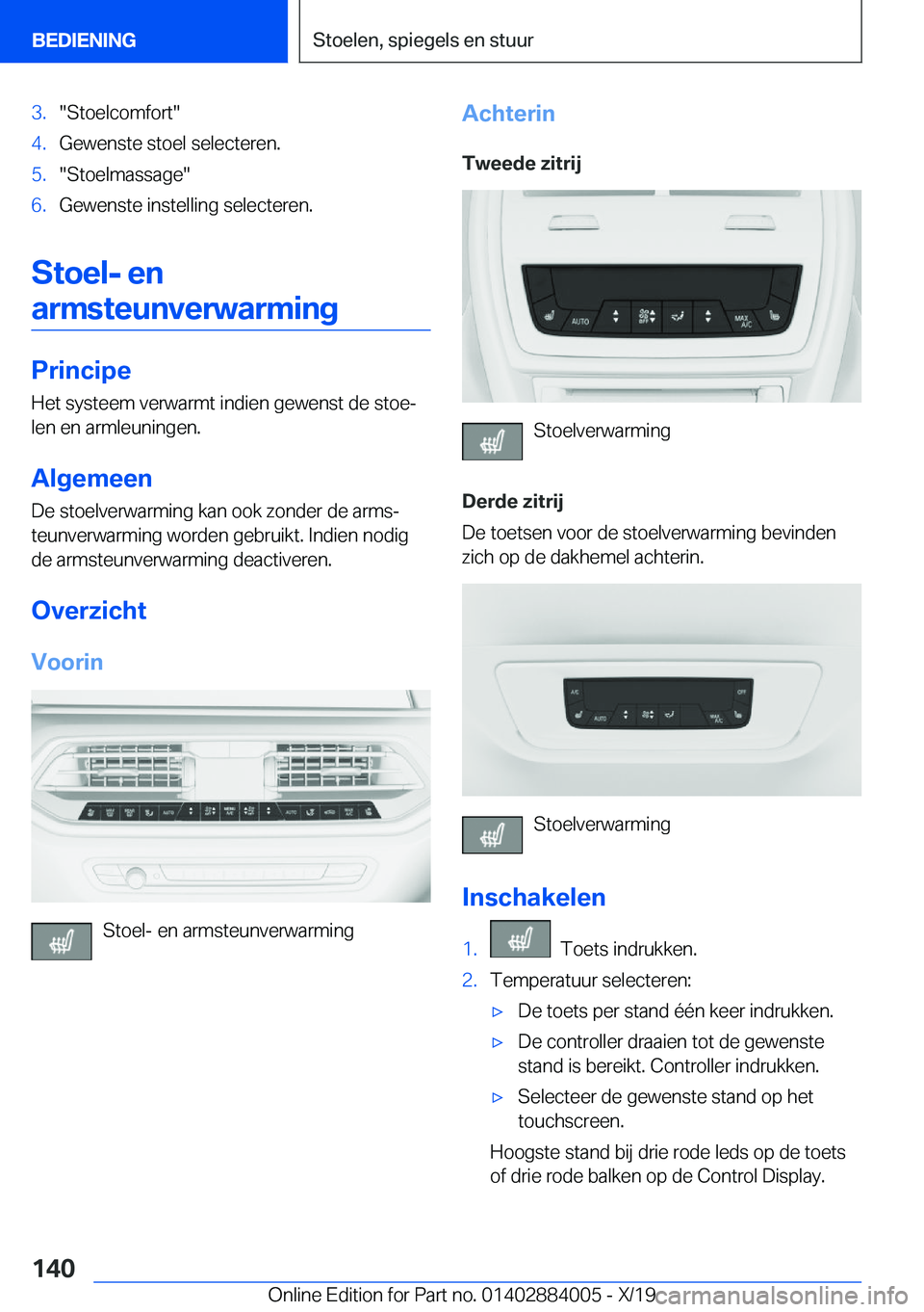 BMW X7 2020  Instructieboekjes (in Dutch) �3�.��S�t�o�e�l�c�o�m�f�o�r�t��4�.�G�e�w�e�n�s�t�e��s�t�o�e�l��s�e�l�e�c�t�e�r�e�n�.�5�.��S�t�o�e�l�m�a�s�s�a�g�e��6�.�G�e�w�e�n�s�t�e��i�n�s�t�e�l�l�i�n�g��s�e�l�e�c�t�e�r�e�n�.
�S�t�o�e�l�-�