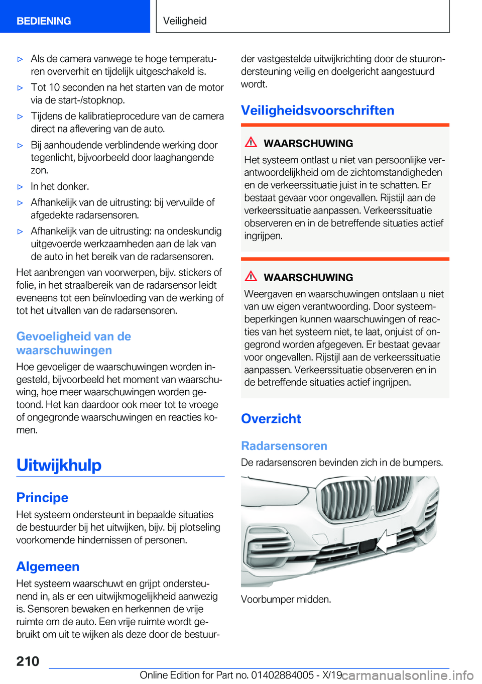 BMW X7 2020  Instructieboekjes (in Dutch) 'x�A�l�s��d�e��c�a�m�e�r�a��v�a�n�w�e�g�e��t�e��h�o�g�e��t�e�m�p�e�r�a�t�uj�r�e�n��o�v�e�r�v�e�r�h�i�t��e�n��t�i�j�d�e�l�i�j�k��u�i�t�g�e�s�c�h�a�k�e�l�d��i�s�.'x�T�o�t��1�0��s�e
