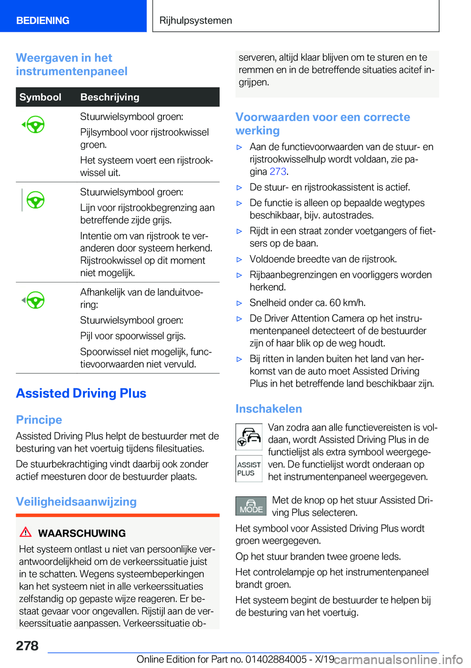 BMW X7 2020  Instructieboekjes (in Dutch) �W�e�e�r�g�a�v�e�n��i�n��h�e�t
�i�n�s�t�r�u�m�e�n�t�e�n�p�a�n�e�e�l�S�y�m�b�o�o�l�B�e�s�c�h�r�i�j�v�i�n�g�S�t�u�u�r�w�i�e�l�s�y�m�b�o�o�l��g�r�o�e�n�:
�P�i�j�l�s�y�m�b�o�o�l��v�o�o�r��r�i�j�s�t�r