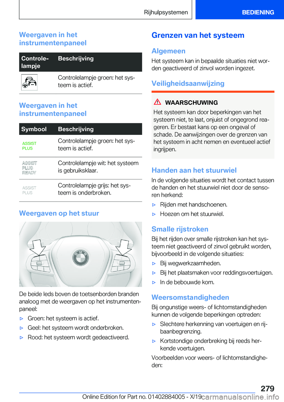 BMW X7 2020  Instructieboekjes (in Dutch) �W�e�e�r�g�a�v�e�n��i�n��h�e�t
�i�n�s�t�r�u�m�e�n�t�e�n�p�a�n�e�e�l�C�o�n�t�r�o�l�ej
�l�a�m�p�j�e�B�e�s�c�h�r�i�j�v�i�n�g�C�o�n�t�r�o�l�e�l�a�m�p�j�e��g�r�o�e�n�:��h�e�t��s�y�sj
�t�e�e�m��i�s�