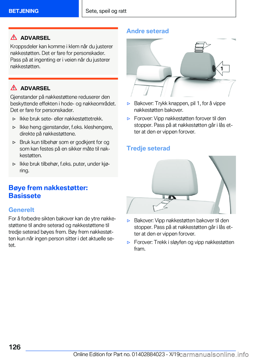 BMW X7 2020  InstruksjonsbØker (in Norwegian) �A�D�V�A�R�S�E�L
�K�r�o�p�p�s�d�e�l�e�r��k�a�n��k�o�m�m�e��i��k�l�e�m��n�å�r��d�u��j�u�s�t�e�r�e�r
�n�a�k�k�e�s�t�