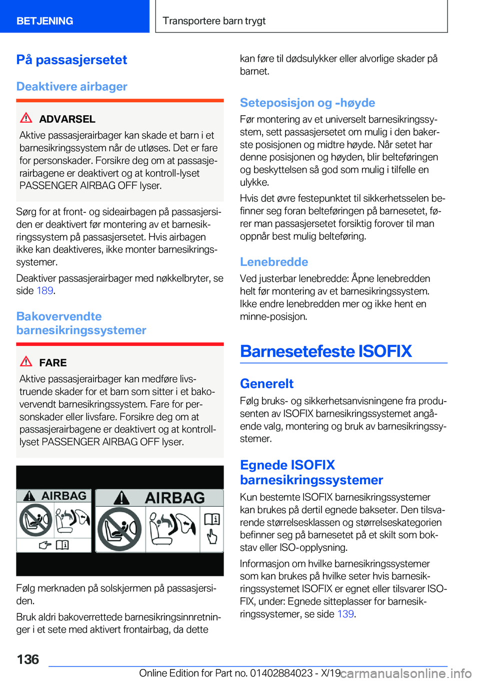 BMW X7 2020  InstruksjonsbØker (in Norwegian) �P�å��p�a�s�s�a�s�j�e�r�s�e�t�e�t
�D�e�a�k�t�i�v�e�r�e��a�i�r�b�a�g�e�r
�A�D�V�A�R�S�E�L
�A�k�t�i�v�e��p�a�s�s�a�s�j�e�r�a�i�r�b�a�g�e�r��k�a�n��s�k�a�d�e��e�t��b�a�r�n��i��e�t �b�a�r�n�e�s�