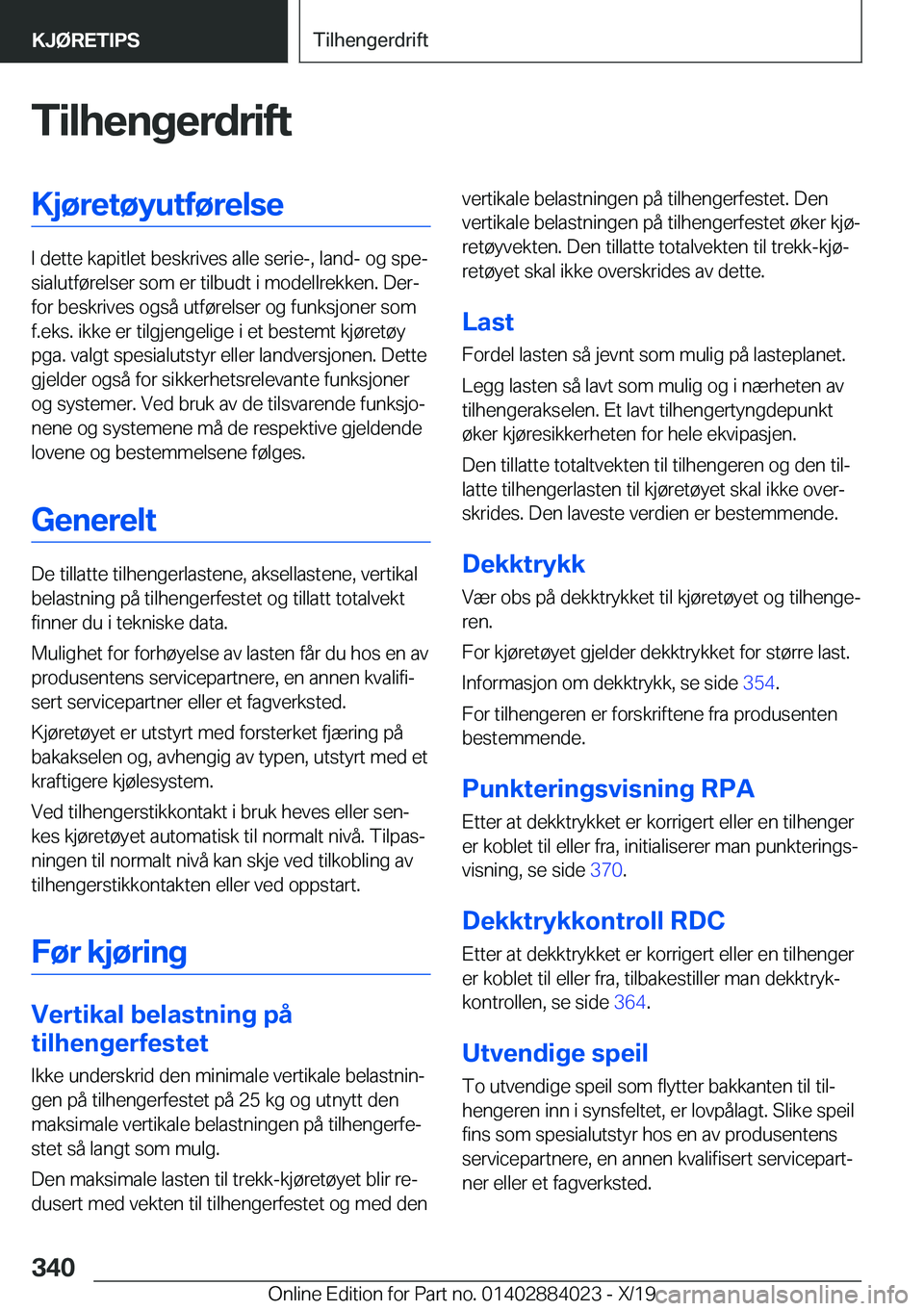 BMW X7 2020  InstruksjonsbØker (in Norwegian) �T�i�l�h�e�n�g�e�r�d�r�i�f�t�K�j�