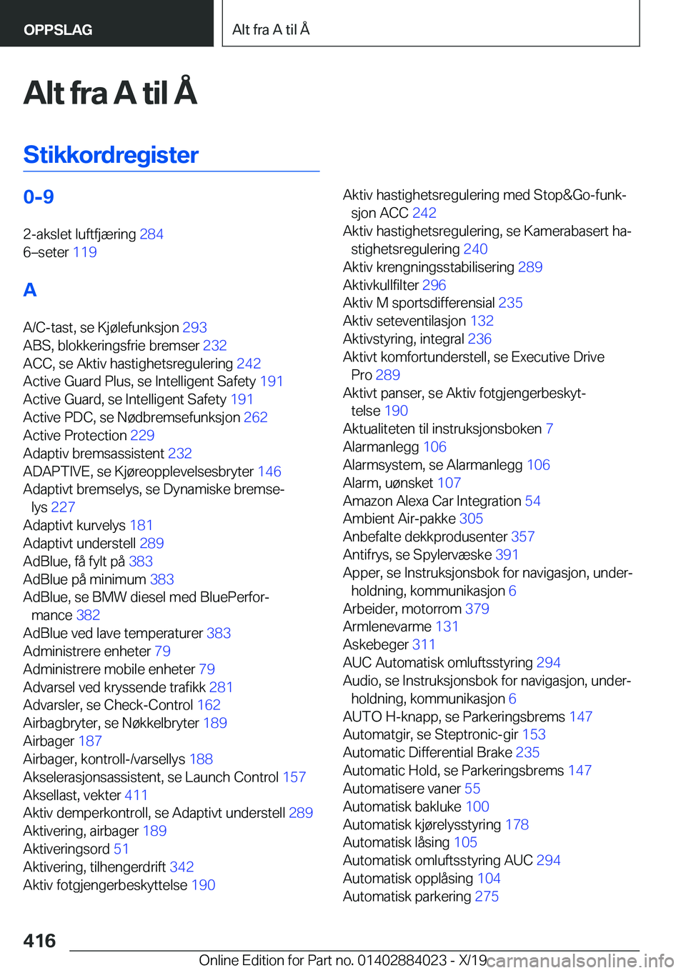 BMW X7 2020  InstruksjonsbØker (in Norwegian) �A�l�t��f�r�a��A��t�i�l��
