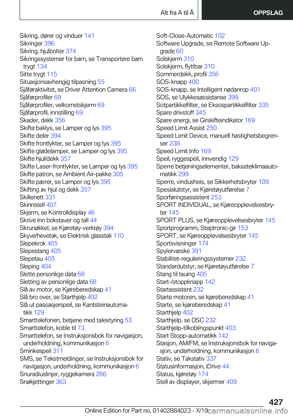 BMW X7 2020  InstruksjonsbØker (in Norwegian) �S�i�k�r�i�n�g�,��d�