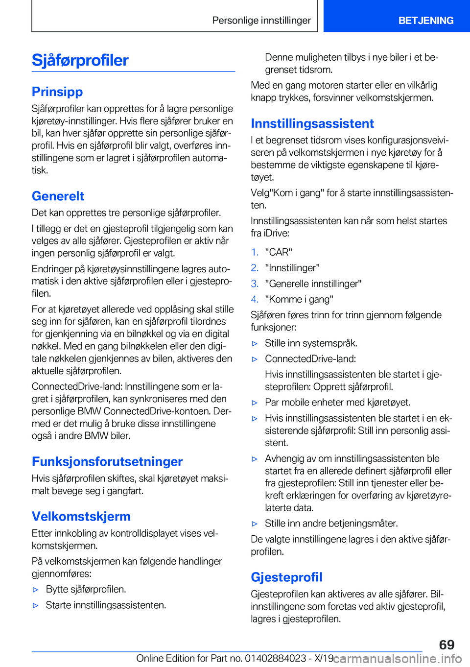 BMW X7 2020  InstruksjonsbØker (in Norwegian) �S�j�å�f�