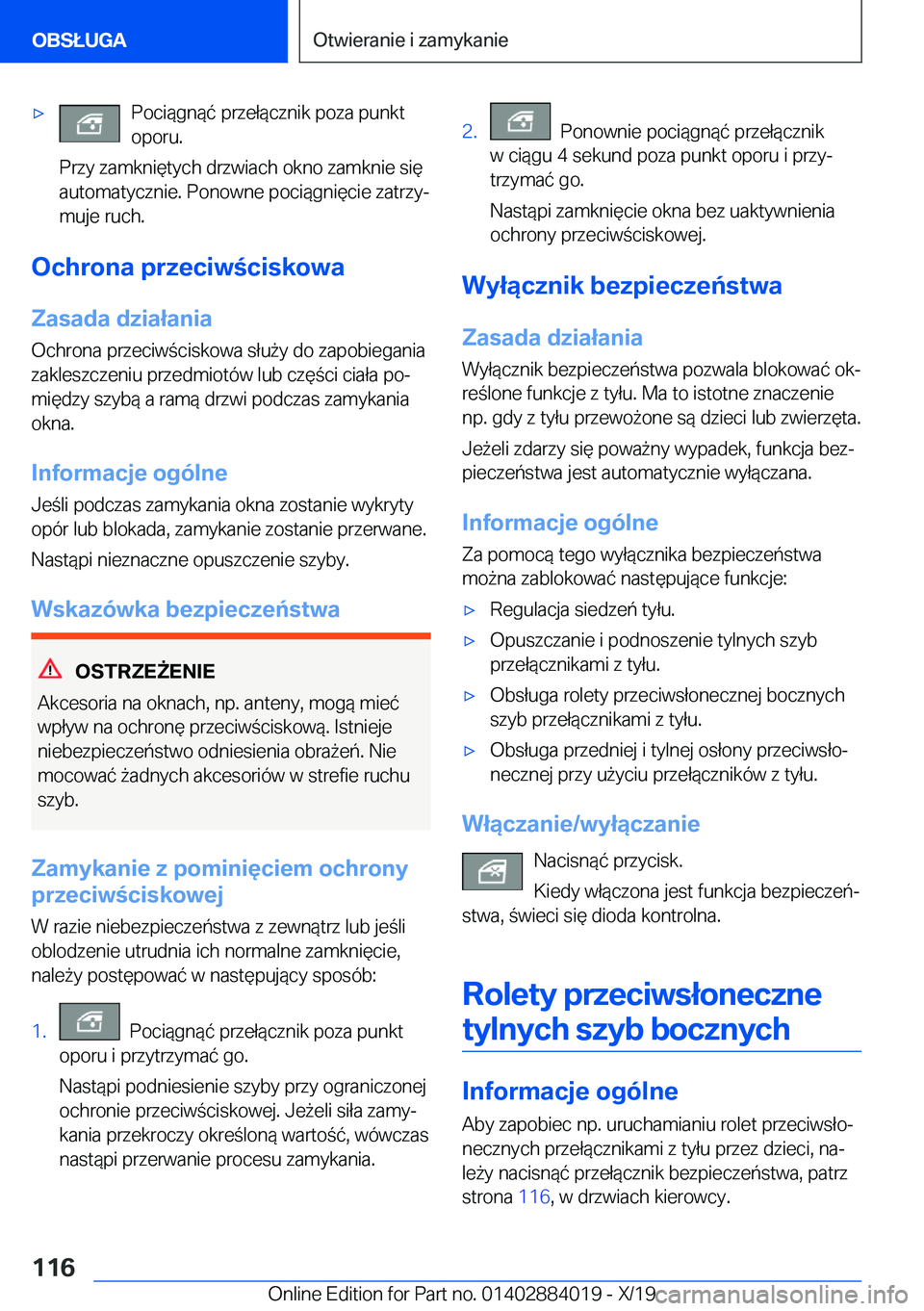BMW X7 2020  Instrukcja obsługi (in Polish) 'x�P�o�c�i�