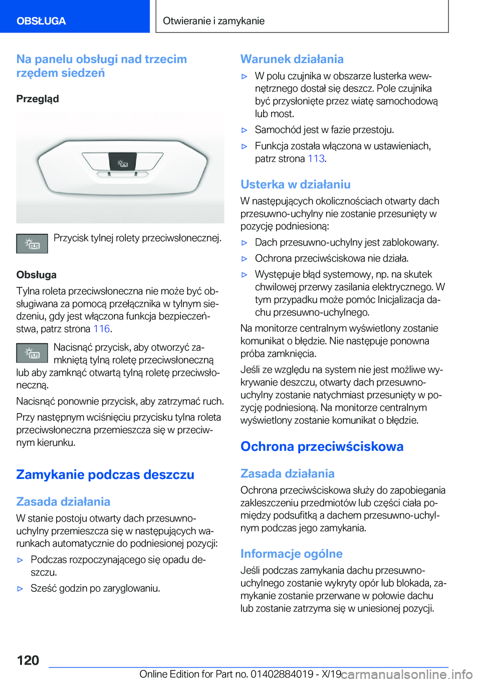 BMW X7 2020  Instrukcja obsługi (in Polish) �N�a��p�a�n�e�l�u��o�b�s�ł�u�g�i��n�a�d��t�r�z�e�c�i�m
�r�z�