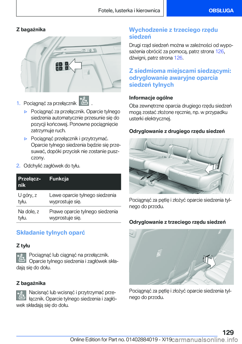 BMW X7 2020  Instrukcja obsługi (in Polish) �Z��b�a�g�a9�n�i�k�a�1�.�P�o�c�i�