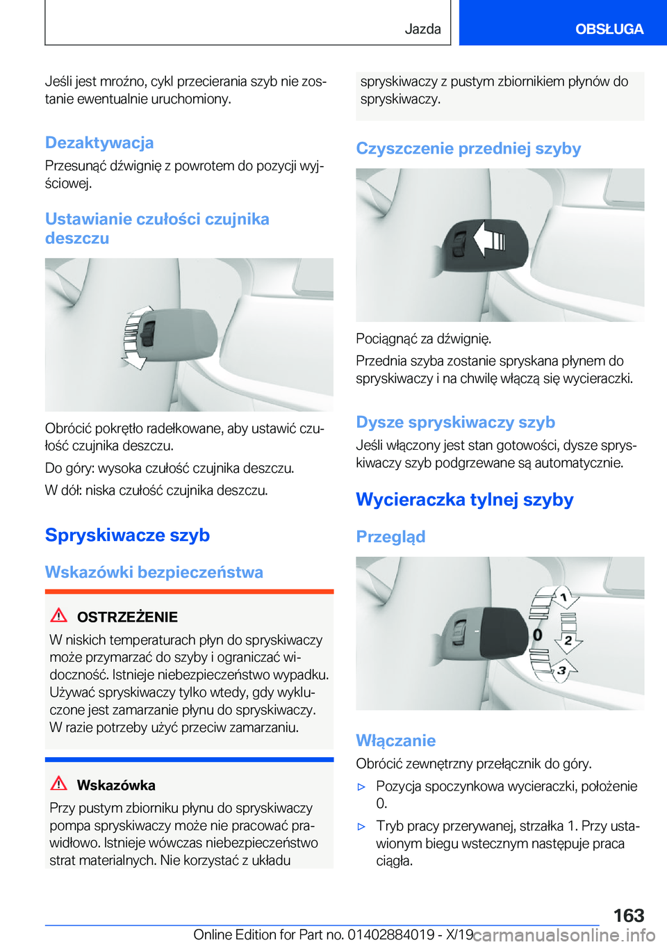 BMW X7 2020  Instrukcja obsługi (in Polish) �J�e�l�i��j�e�s�t��m�r�o7�n�o�,��c�y�k�l��p�r�z�e�c�i�e�r�a�n�i�a��s�z�y�b��n�i�e��z�o�sj
�t�a�n�i�e��e�w�e�n�t�u�a�l�n�i�e��u�r�u�c�h�o�m�i�o�n�y�.
�D�e�z�a�k�t�y�w�a�c�j�a �P�r�z�e�s�u�
