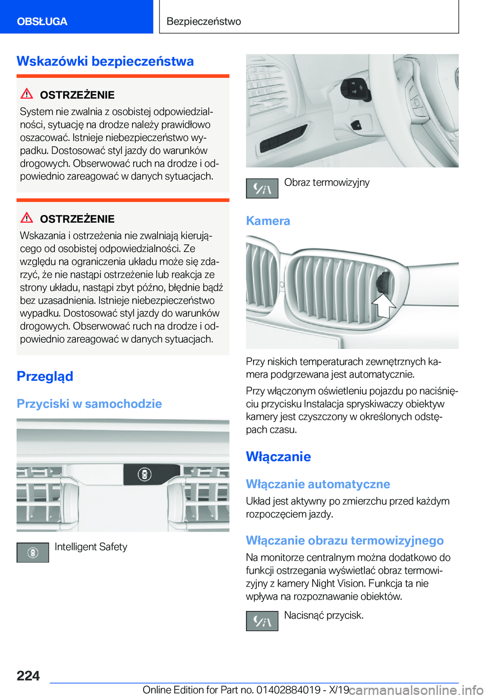 BMW X7 2020  Instrukcja obsługi (in Polish) �W�s�k�a�z�