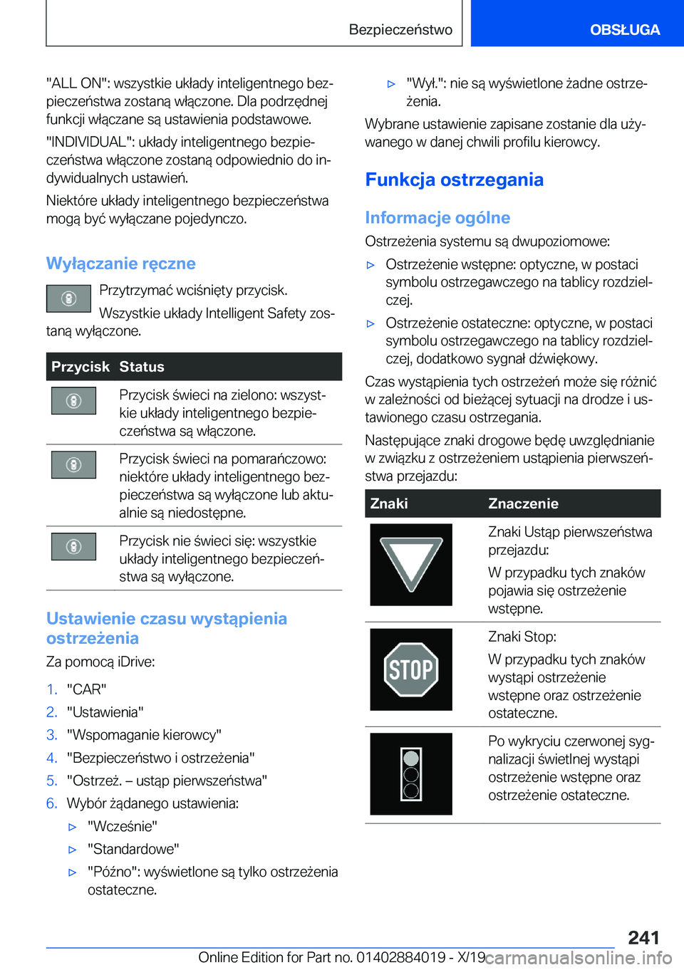 BMW X7 2020  Instrukcja obsługi (in Polish) ��A�L�L��O�N��:��w�s�z�y�s�t�k�i�e��u�k�ł�a�d�y��i�n�t�e�l�i�g�e�n�t�n�e�g�o��b�e�zj�p�i�e�c�z�e�ń�s�t�w�a��z�o�s�t�a�n�