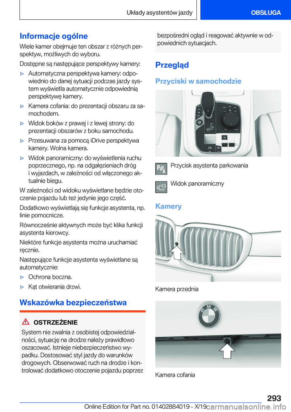BMW X7 2020  Instrukcja obsługi (in Polish) �I�n�f�o�r�m�a�c�j�e��o�g�
