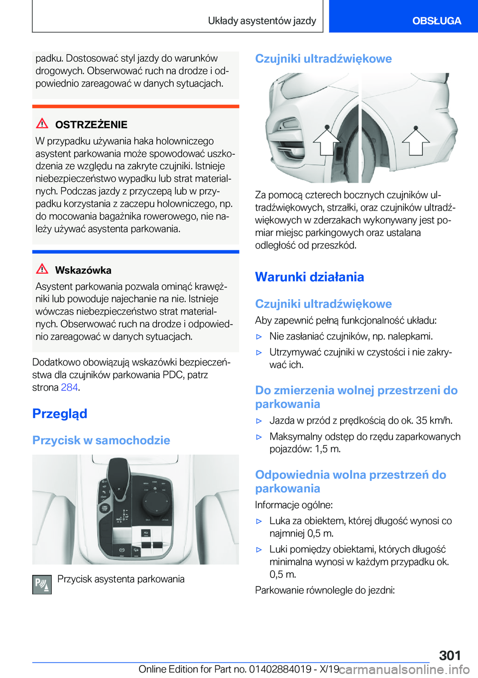 BMW X7 2020  Instrukcja obsługi (in Polish) �p�a�d�k�u�.��D�o�s�t�o�s�o�w�a�