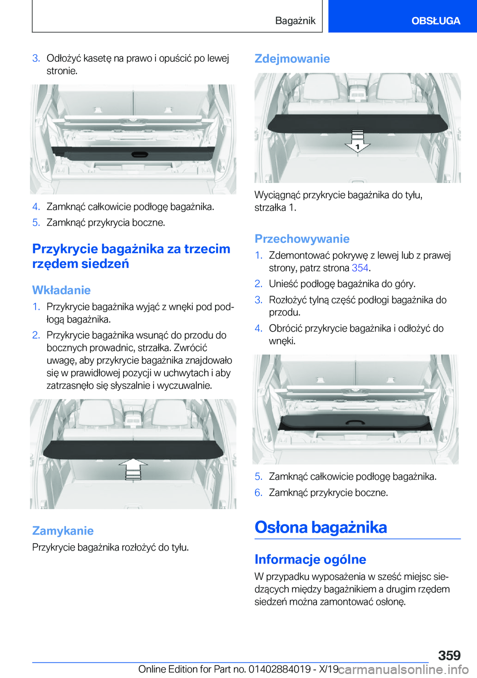 BMW X7 2020  Instrukcja obsługi (in Polish) �3�.�O�d�ł�o9�y�