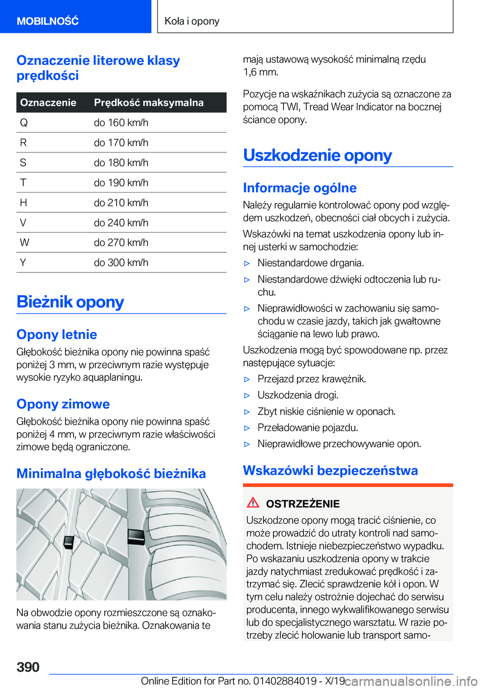 BMW X7 2020  Instrukcja obsługi (in Polish) �O�z�n�a�c�z�e�n�i�e��l�i�t�e�r�o�w�e��k�l�a�s�y
�p�r�