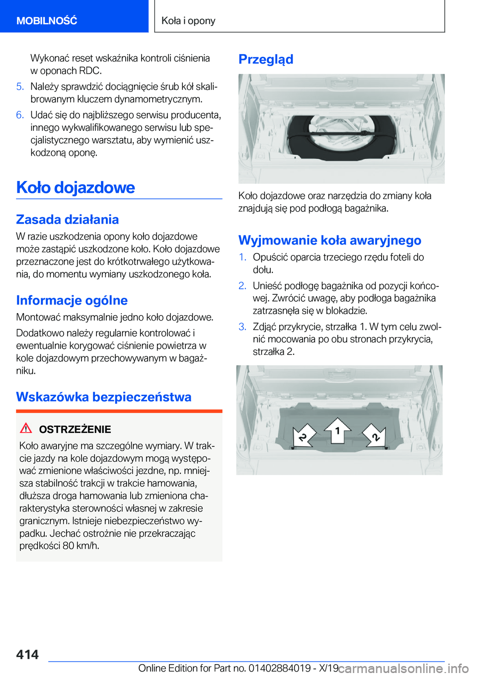 BMW X7 2020  Instrukcja obsługi (in Polish) �W�y�k�o�n�a�