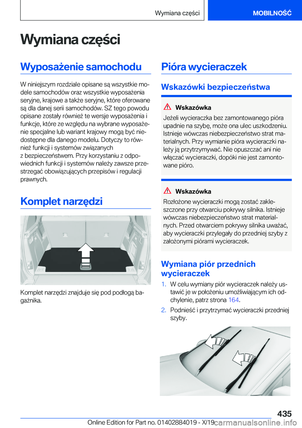 BMW X7 2020  Instrukcja obsługi (in Polish) �W�y�m�i�a�n�a��c�z�